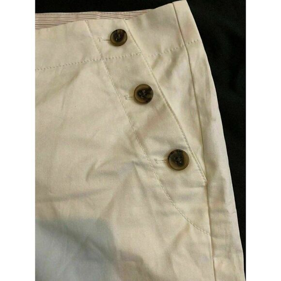 J Crew Womens Solid White Cotton Spandex Shorts 2 - Picture 2 of 6
